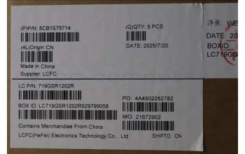 Lenovo 5CB1S75714 C-Cover with keyboard, German, Eclipse Black, RGB Backlight, Anodizing Sandblasting, UK