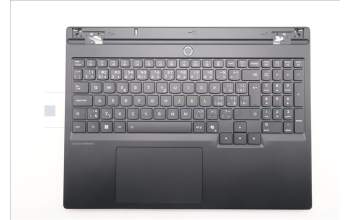 Lenovo 5CB1S76592 C-Cover with keyboard, Czech Slovakian, Eclipse Black, White Backlight, Anodizing Sandblasting, UK