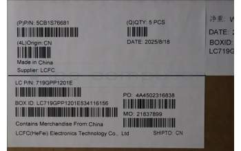 Lenovo 5CB1S76681 C-Cover with keyboard, Bulgarian, Eclipse Black, White Backlight, UK