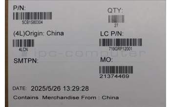 Lenovo 5CB1S80304 COVER Cover L 21U0 CAMERA_SHUTTER