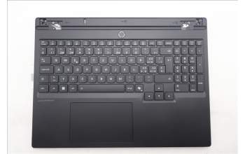 Lenovo 5CB1S89896 C-Cover with keyboard, Switzerland, Eclipse Black, RGB Backlight, Anodizing Sandblasting, UK