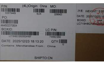 Lenovo 5CB1T94409 COVER COVER L 83SK HINGE_CAP LG