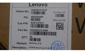 Lenovo 5CB1U51811 COVER Strip Cover H 83TN