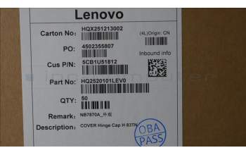 Lenovo 5CB1U51812 COVER Hinge Cap H 83TN