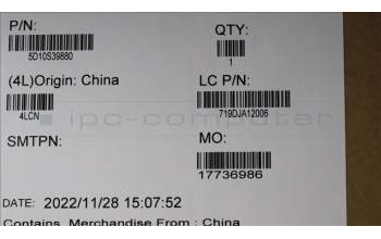 Lenovo 5D10S39880 Lenovo LCD Module,14.5\",3K,Touch,Glare,Anti-Smudge,IPS,400nit,100%sRGB