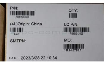 Lenovo 5D10S39928 DISPLAY LCD MODULE L 83B1OATOLEDWQUXGA