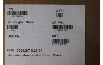 Lenovo 5D10S40243 Lenovo LCD Module, 14\", 2.8K, Touch, Glare, Anti-smudge, OLED, 500nit, 100%DCI-P3, Luna Grey