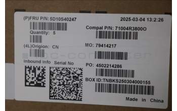 Lenovo 5D10S40247 Lenovo LCD Module, 14\", 2.8K, Non_Touch, Glare, OLED, 500nit, 100%DCI-P3, Luna Grey, Color Calibration