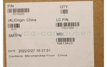 Lenovo 5D11E22253 DISPLAY FRU NE160QDM-N63 V8.0 Color BOE