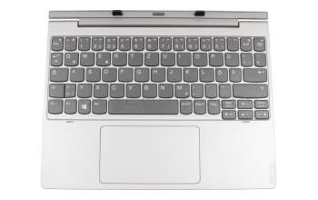 5D20R49382 teclado incl. topcase original Lenovo DE (alemán) gris/plateado