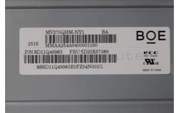 Lenovo 5D20X67389 DISPLAY BOE MV270QHM-NY1 27 WQHD