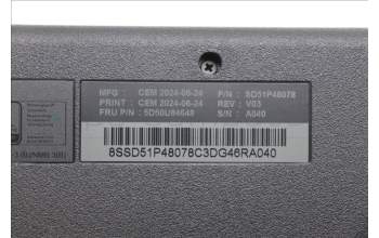 Lenovo 5D50U84648 AI Keyboard External,USB,Spanish,Black