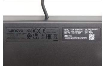 Lenovo 5D50U84807 AI Keyboard External, USB, Arabic, Black