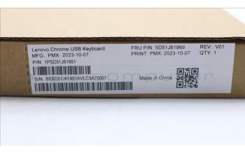 Lenovo 5D51J61969 Keyboard External,USB,French,Black