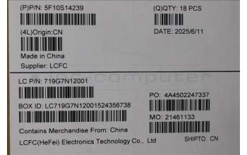 Lenovo 5F10S14239 FAN 83JM FCN DIS