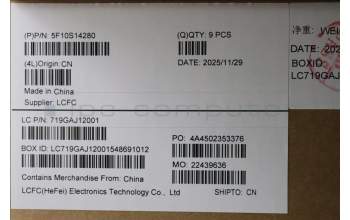 Lenovo 5F10S14280 FAN FAN L 83F5 THM2 W/FAN AVC
