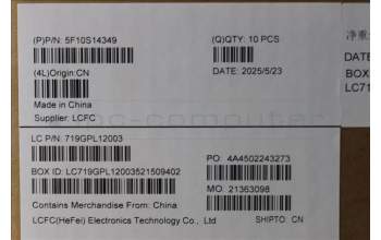 Lenovo 5F10S14349 FAN FANL 83M0 THM AVC PRC