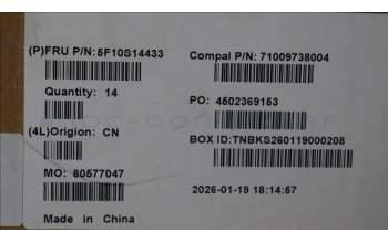 Lenovo 5F10S14433 FAN Thermal module w/Fan C 83Q6 10C FCN