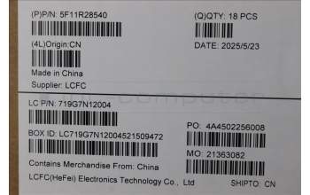 Lenovo 5F11R28540 FAN FAN L 83JM (L+R) FCN