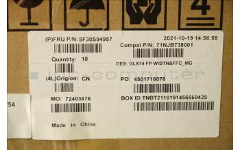 Lenovo 5F30S94957 FINGER_PRT FP BD C 21A3 MG