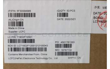 Lenovo 5F30S94985 FINGER_PRT FP BD L 82RJ