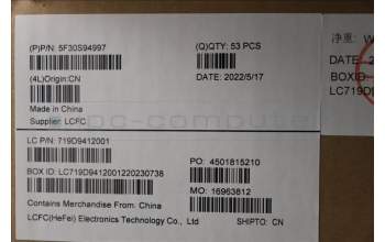 Lenovo 5F30S94997 FINGER_PRT FP BD L 82SF FP_POWER_BOTTON