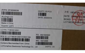 Lenovo 5F30S95036 FINGER_PRT FP BD L 82XQ