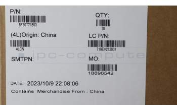 Lenovo 5F30T71893 FINGER_PRT FP BD L 83EL