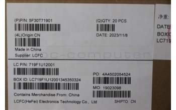 Lenovo 5F30T71901 FINGER_PRT FP BD L 83G0 W/ power button