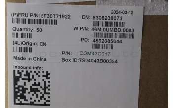 Lenovo 5F30T71922 FINGER_PRT FP BD W 21MS W/BTN AG