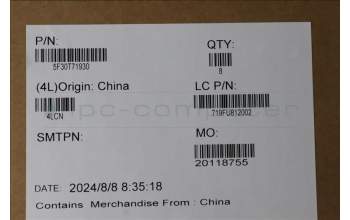 Lenovo 5F30T71930 FINGER_PRT FP BD L 83GW W/ME PART BK