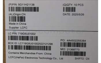 Lenovo 5G11H21138 GBM FRU GBM Speaker L+R YC