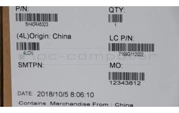 Lenovo 5H40R45323 HEATSINK Heatsink L 81FV DIS 60HZ 1050TI