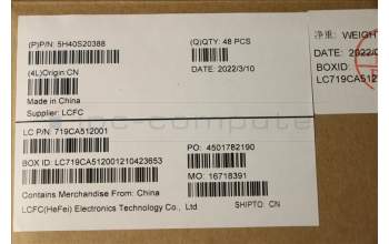 Lenovo 5H40S20388 HEATSINK Heatsink L 82KQ TAISOL