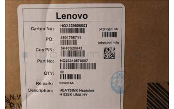 Lenovo 5H40S20643 HEATSINK Heatsink H 82SK UMA HY