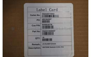 Lenovo 5H40S20738 HEATSINK Heatsink H 21EL FCN