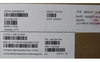 Lenovo 5H40S20770 HEATSINK Heatsink L 82YU AVC