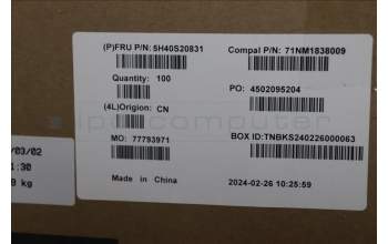 Lenovo 5H40S20831 HEATSINK Heatsink C 82XD U15 KIPO