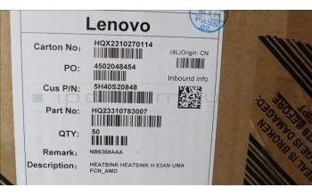 Lenovo 5H40S20848 HEATSINK H 83AN UMA FCN_AMD