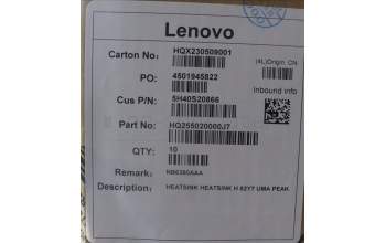 Lenovo 5H40S20866 HEATSINK HEATSINK H 82Y7 UMA PEAK
