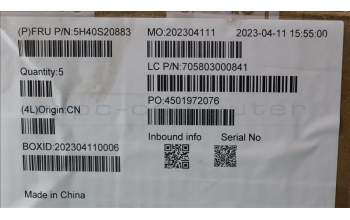 Lenovo 5H40S20883 HEATSINK Heatsink WT 82XK Pindai