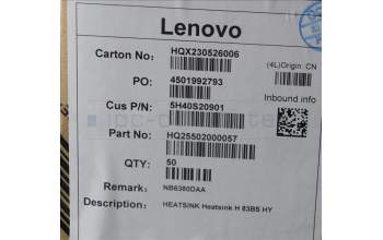 Lenovo 5H40S20901 HEATSINK Heatsink H 83BS HY