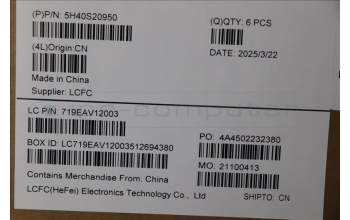 Lenovo 5H40S20950 HEATSINK HEATSINK L 82WM FCN P