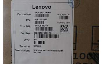 Lenovo 5H40S21019 HEATSINK HEATSINK H 83D2 UMA HY_intel