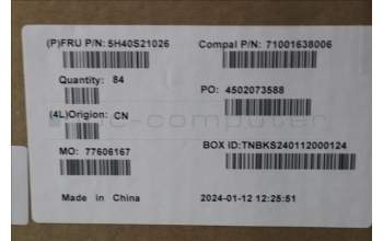 Lenovo 5H40S21026 HEATSINK Heatsink C 83DA Kipo