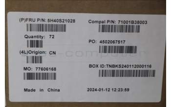 Lenovo 5H40S21028 HEATSINK Heatsink C 83DC Auras