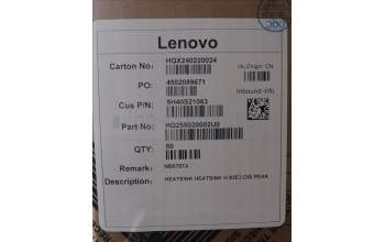 Lenovo 5H40S21063 HEATSINK HEATSINK H 83E3 DIS PEAK