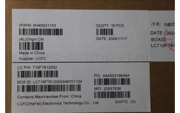 Lenovo 5H40S21153 HEATSINK Heatsink L83HM FCN