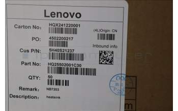 Lenovo 5H40S21237 HEATSINK HEATSINK H 83HT UMA_FCN
