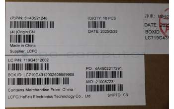 Lenovo 5H40S21248 HEATSINK HEATSINK L 83L6 WEIHONG 15W